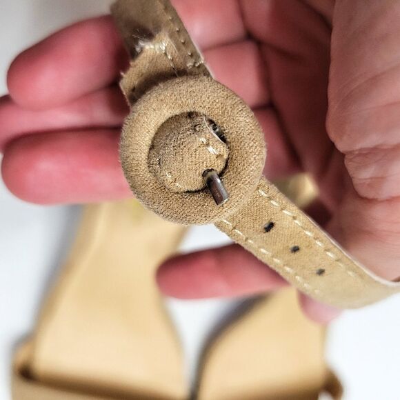 Lulus Tan Faux Suede Ankle Strap Heel Sandals - Picture 4 of 8
